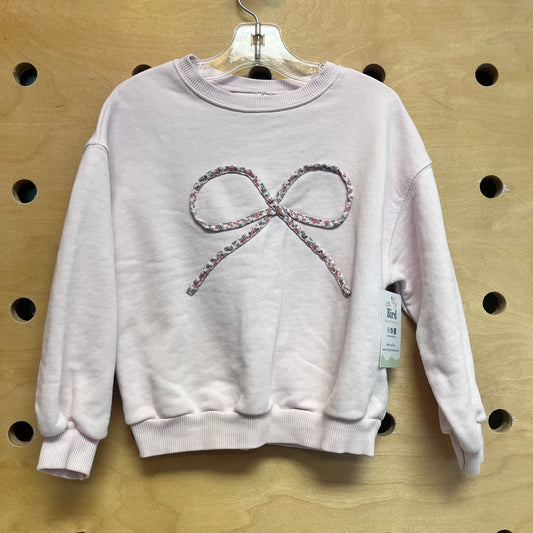 Pink Floral Bow Sweatshirt