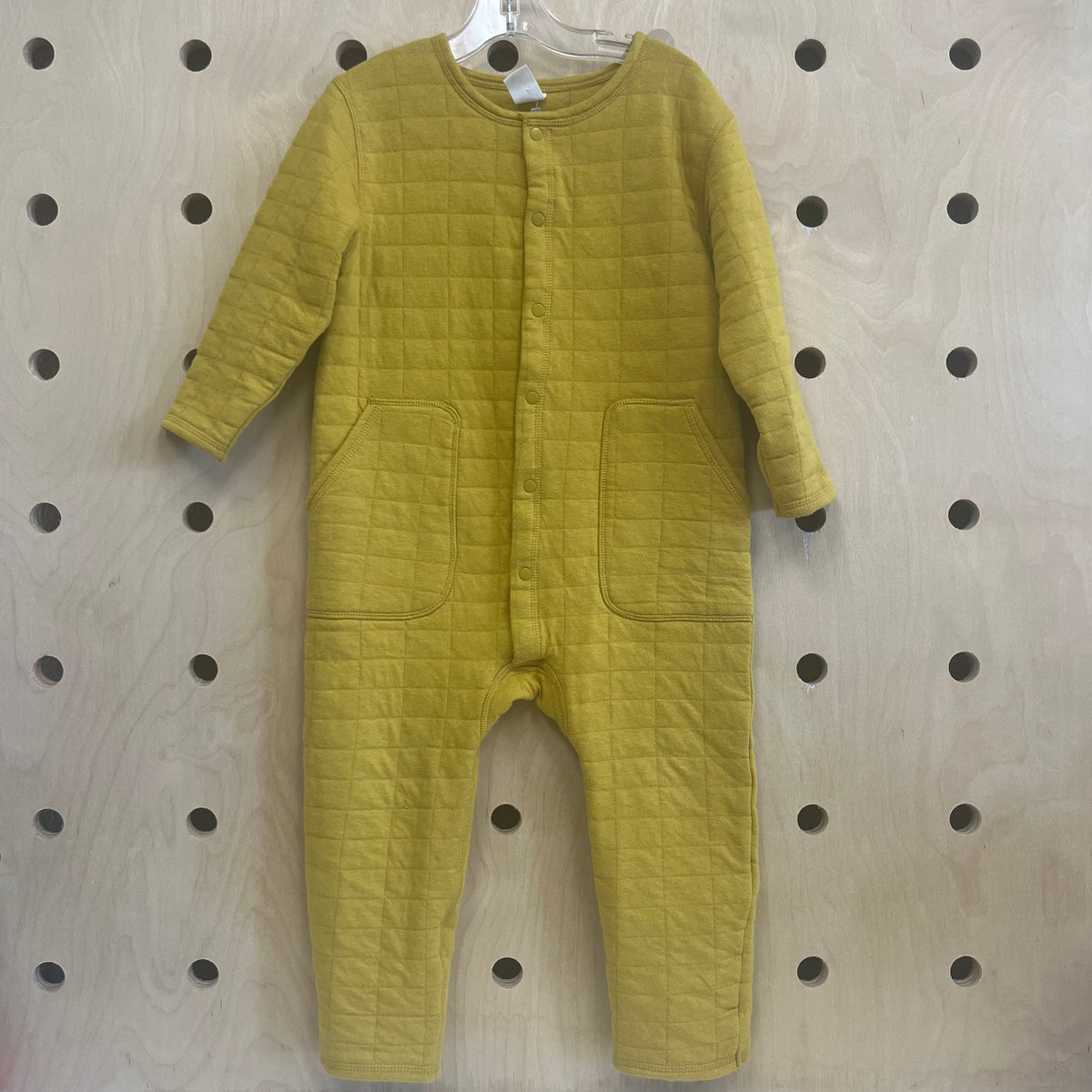 Mustard Lined Coverall Romper