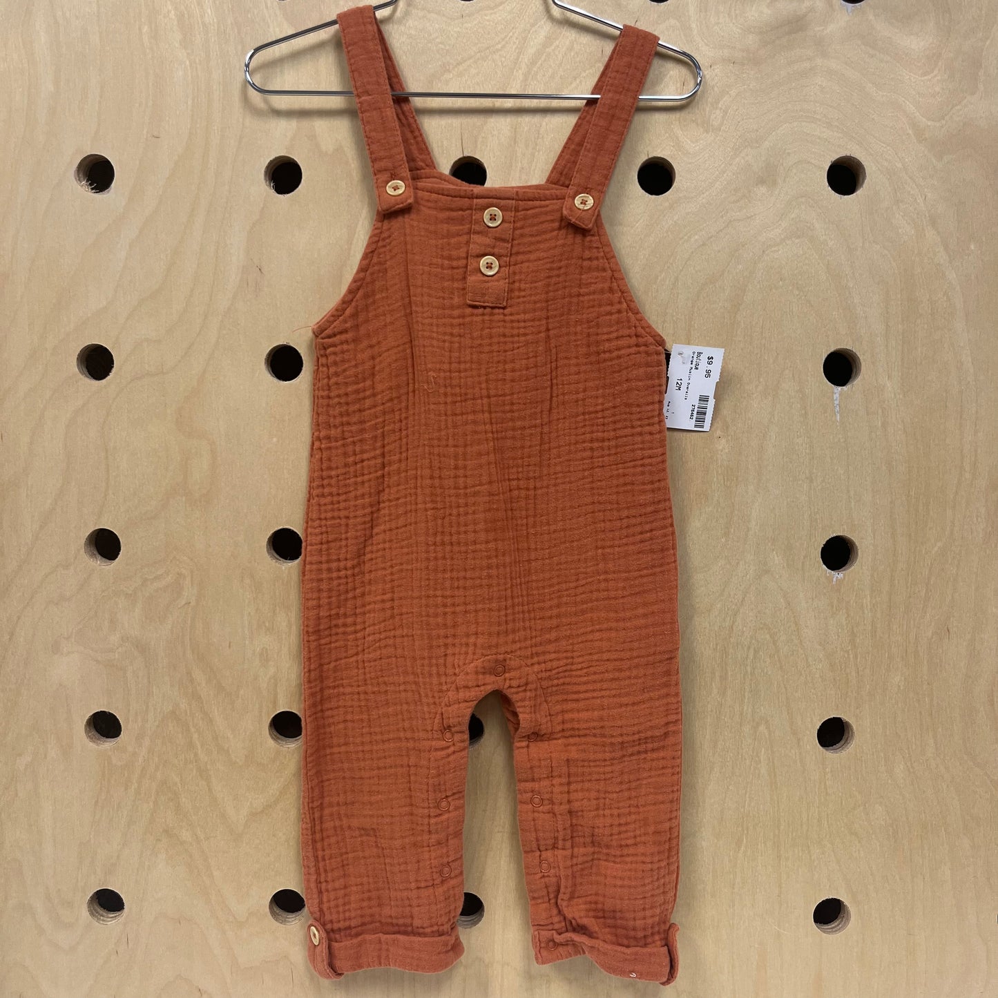 Orange Muslin Overalls