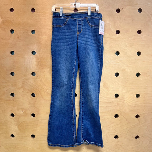 Pull On Flare Stretchy Denim Pants