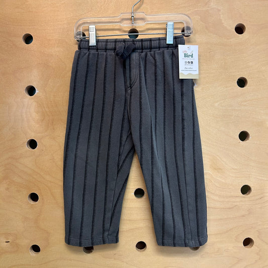 Grey Striped Straight Leg Joggers