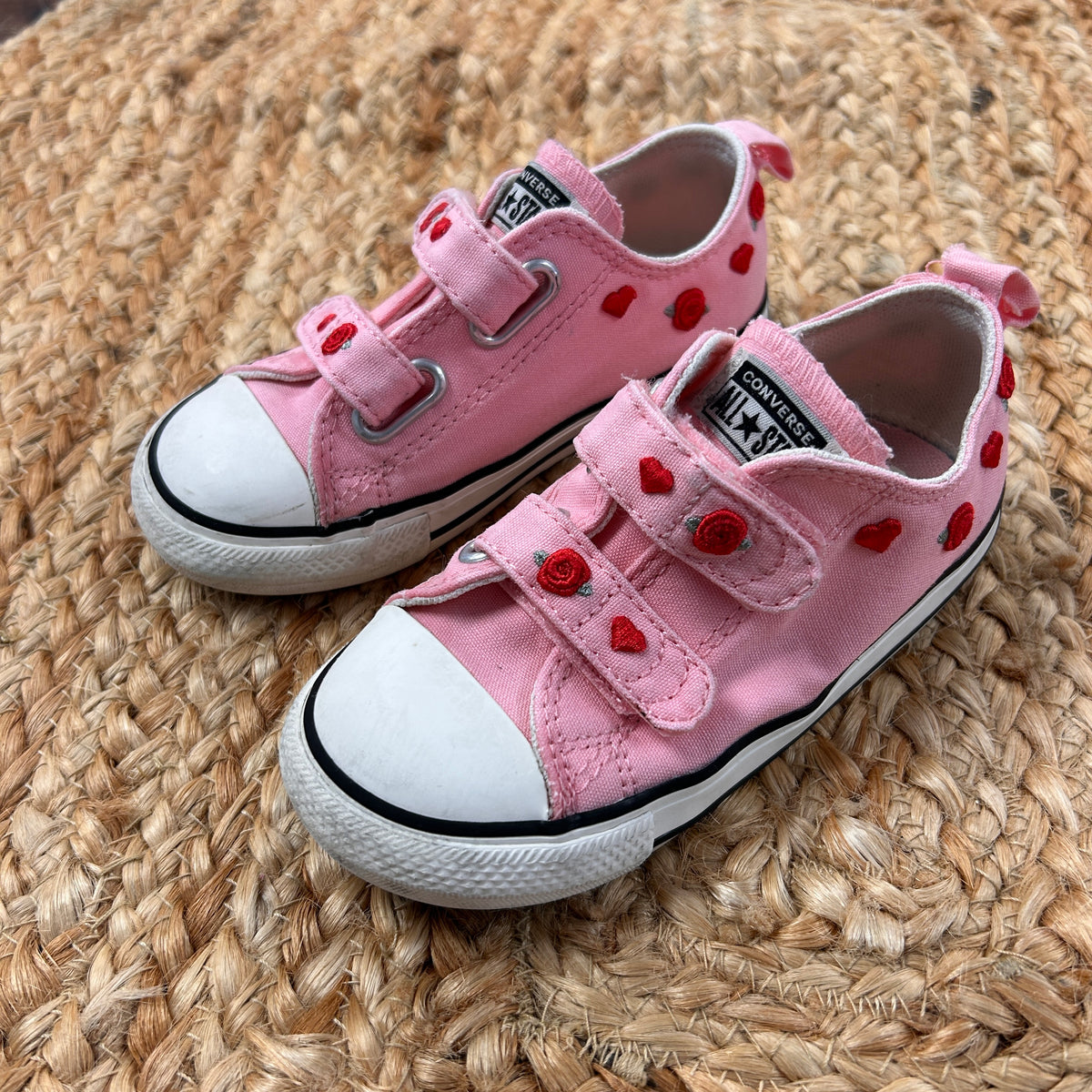 Pink Rose/Hearts Low Tops