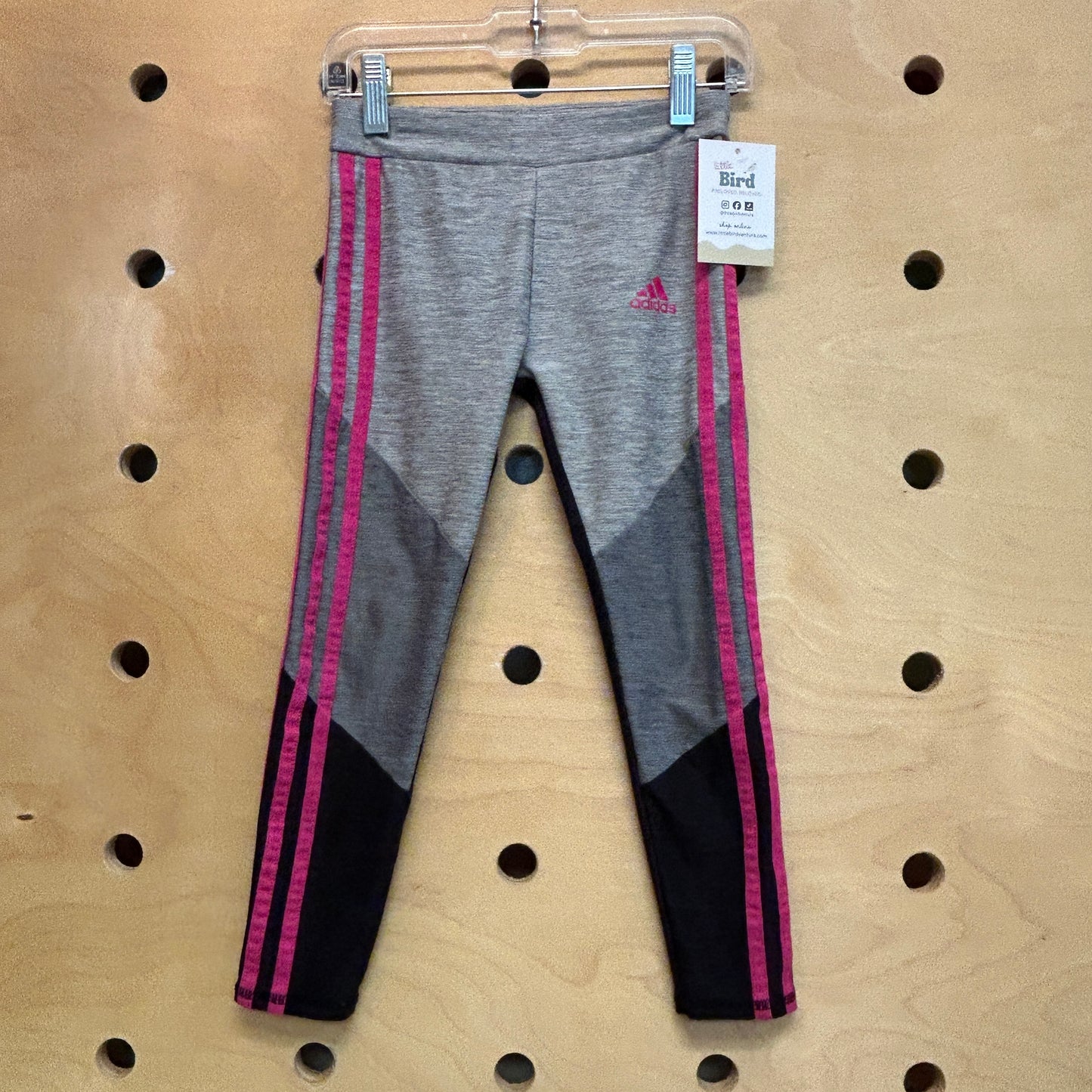 Grey/Pink Stripe Athletic Pants