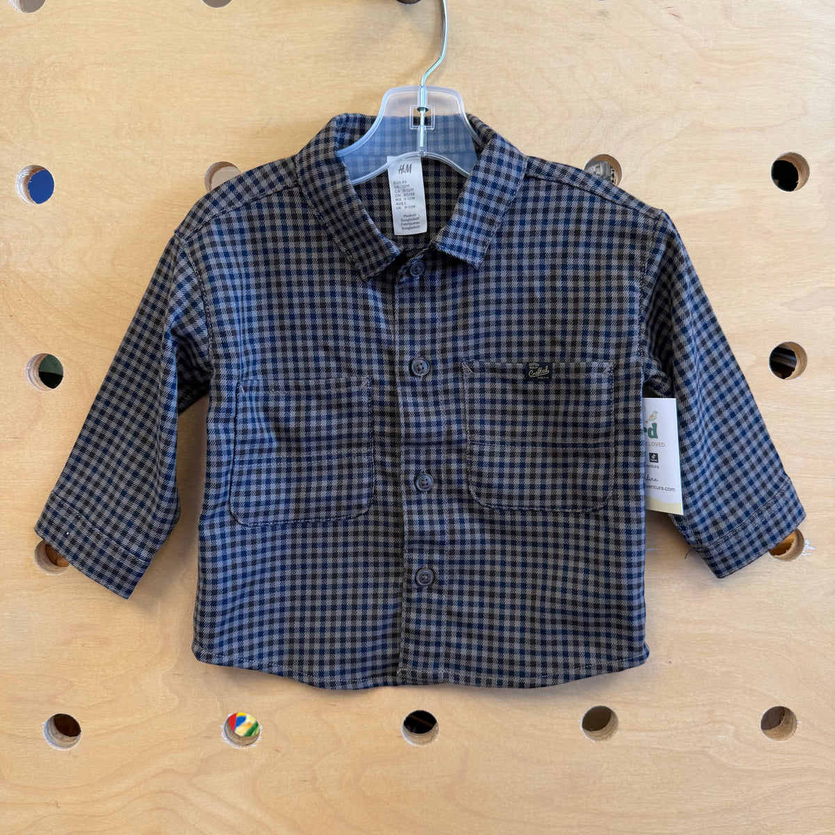 Brown/Blue Plaid Button Up