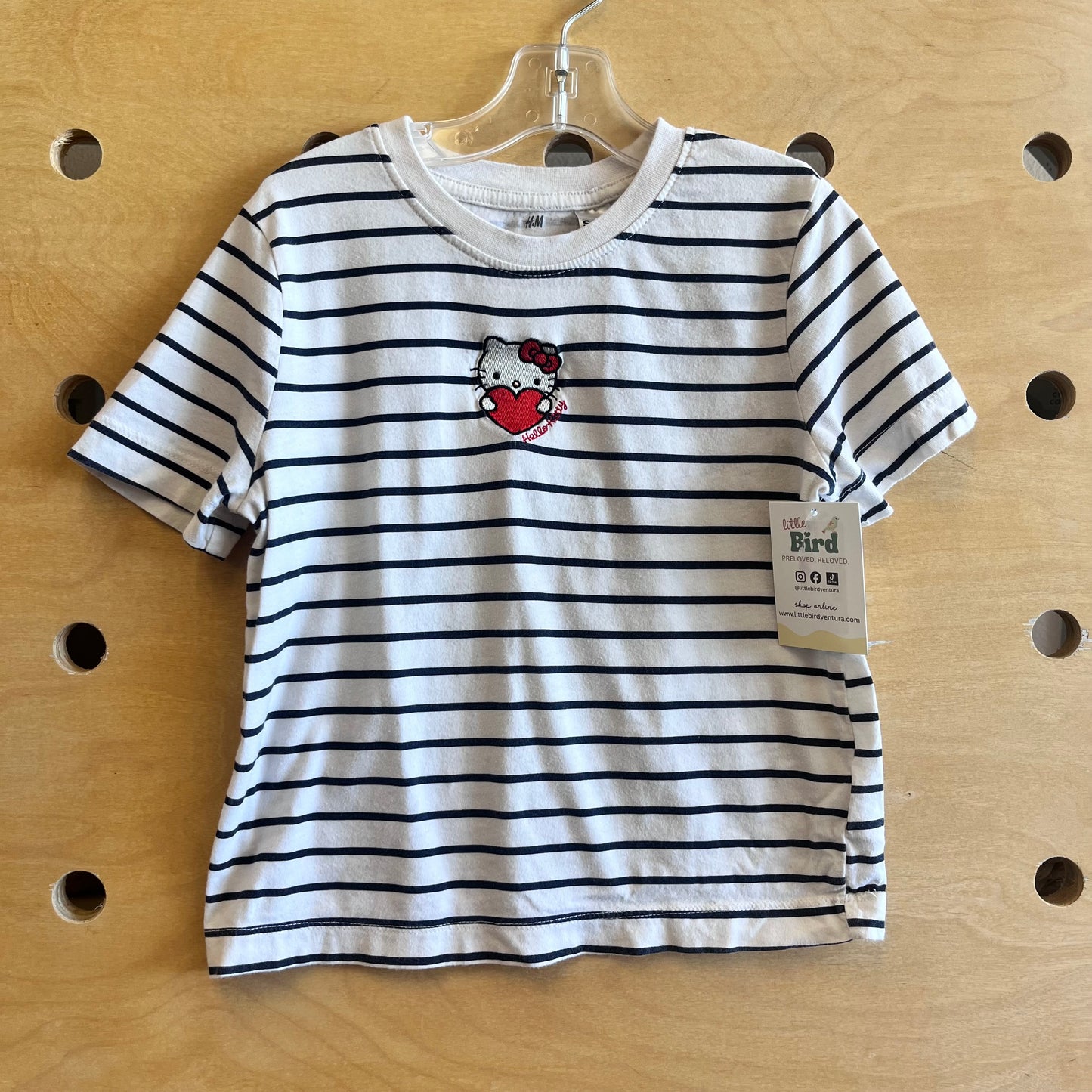 Cream/Navy Striped Hello Kitty Tee