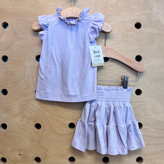 Lavender Pointelle Bamboo Outfit
