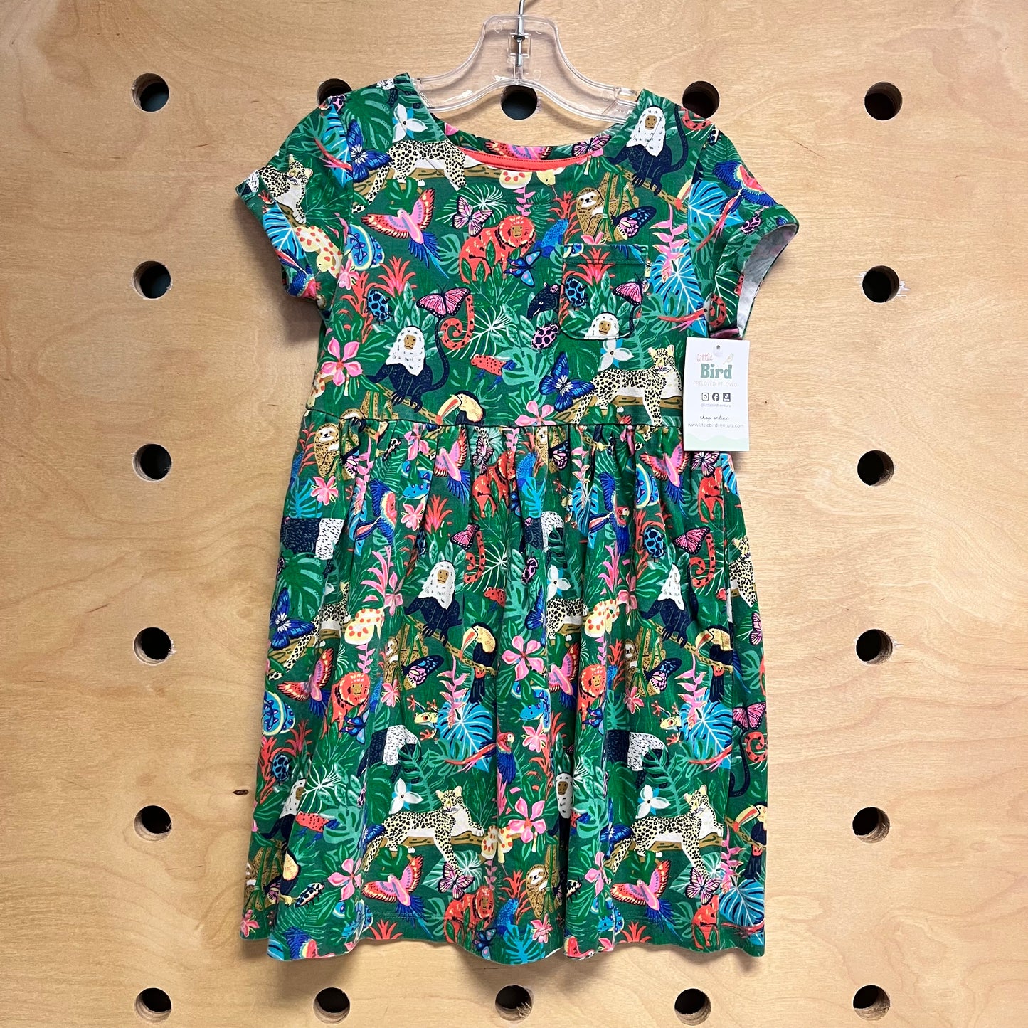 Green Floral/Animals Dress
