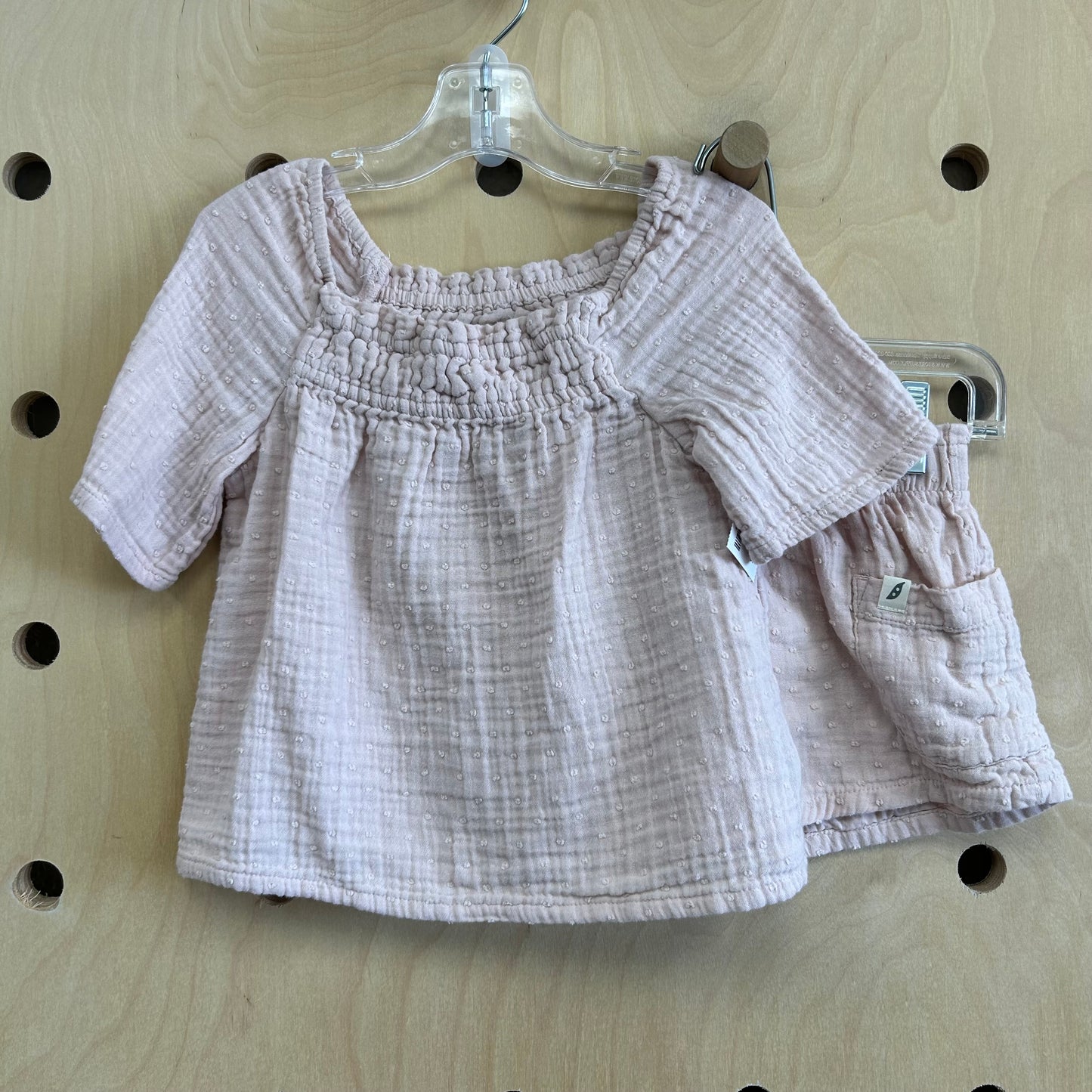 Blush Pink Spotty Gauze Outfit