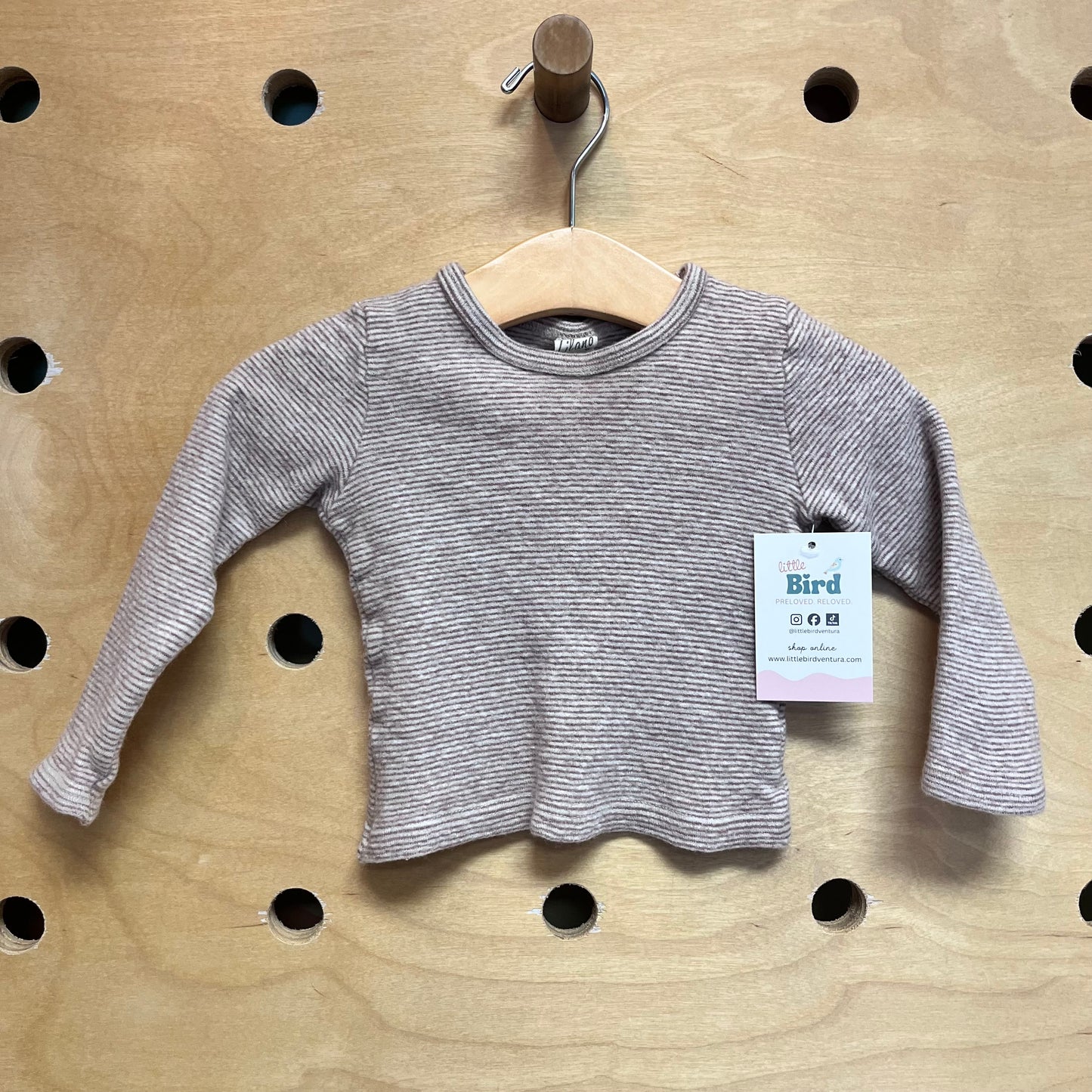 Lavender Striped Wool-Blend Top
