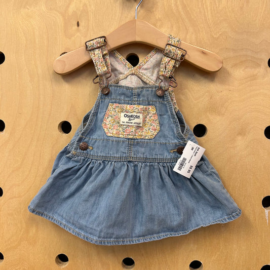 Floral Cotton + Denim Skirtall