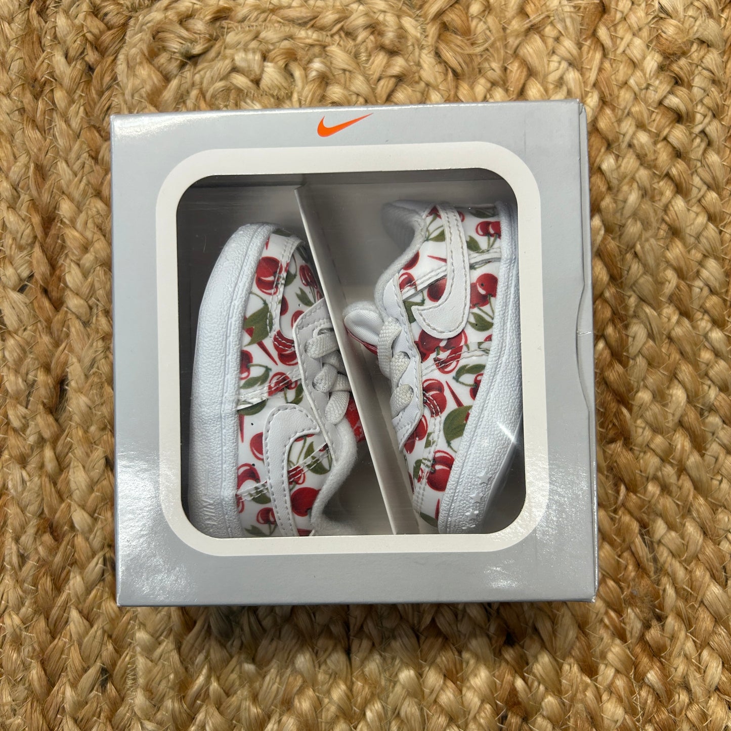 White Cherry Print Air Force 1 Shoes