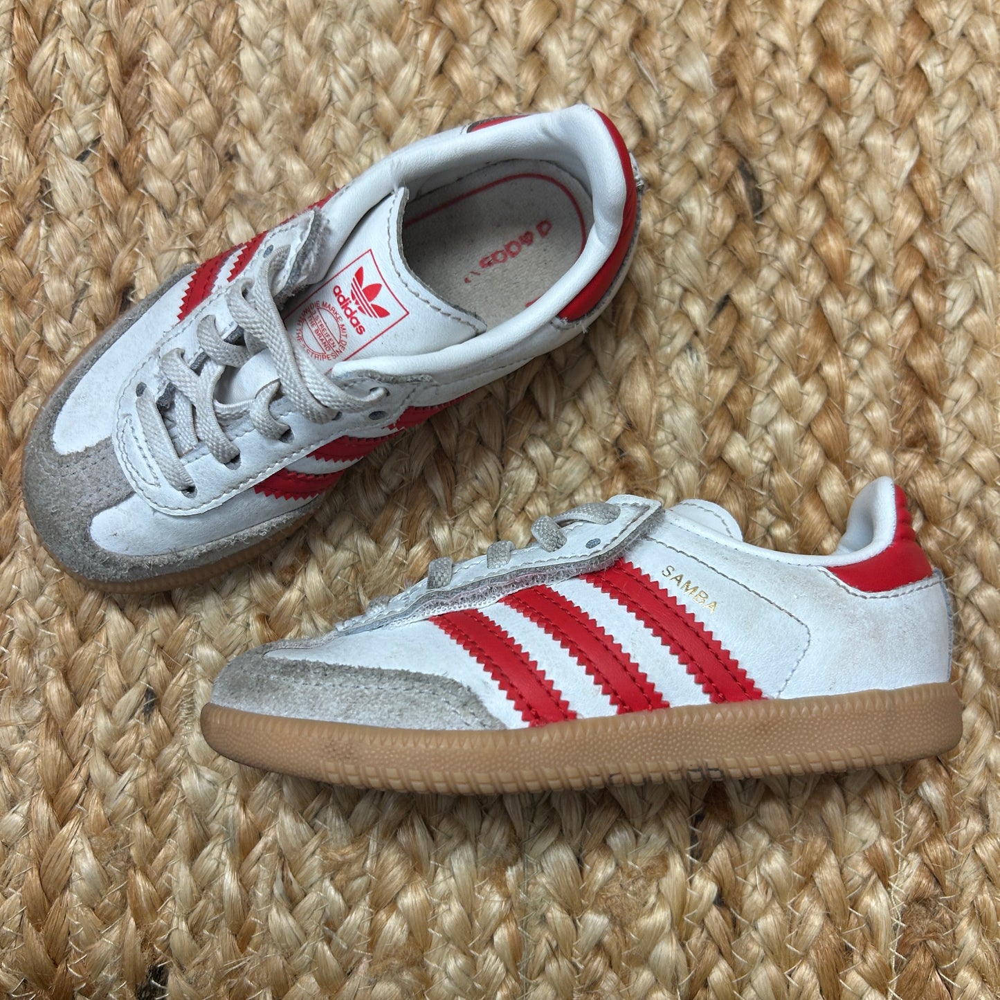 Red & White Samba Sneakers