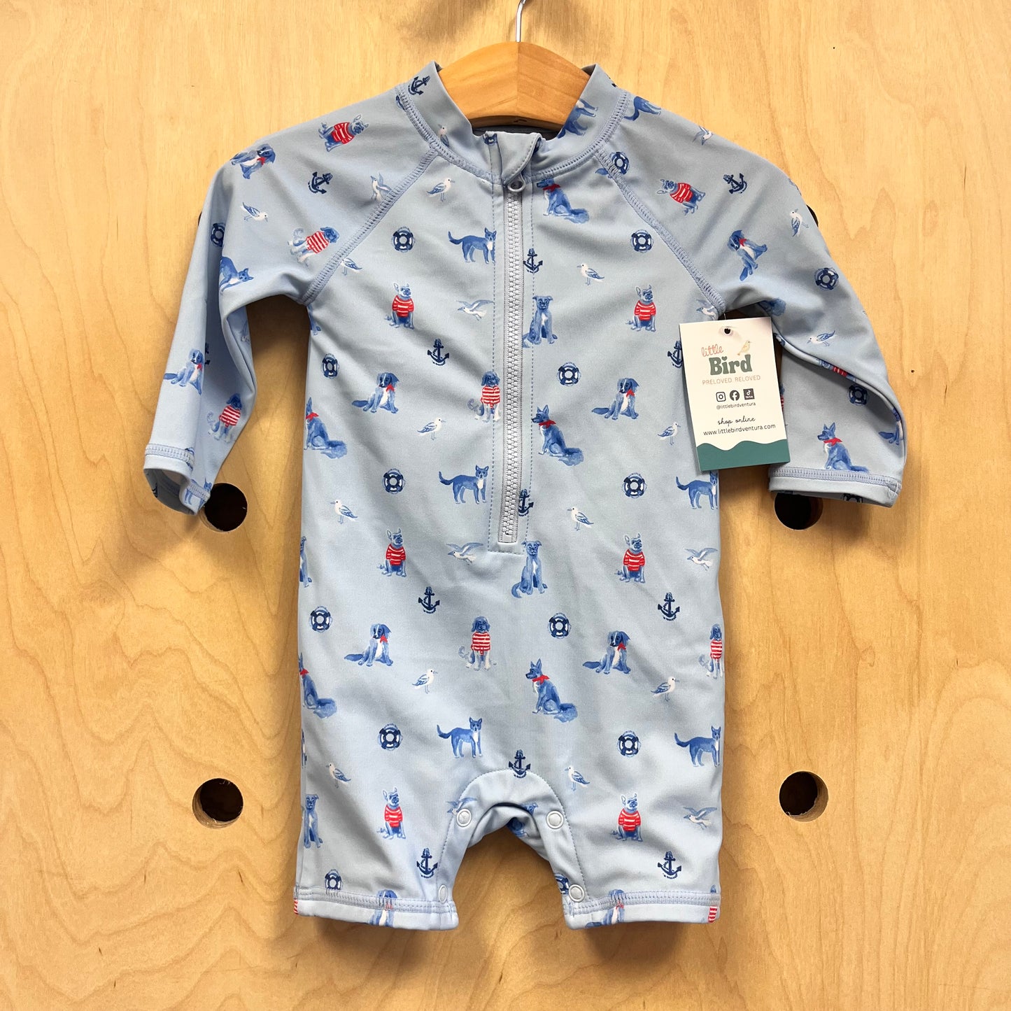 Blue Dogs/Anchors Swim Suit