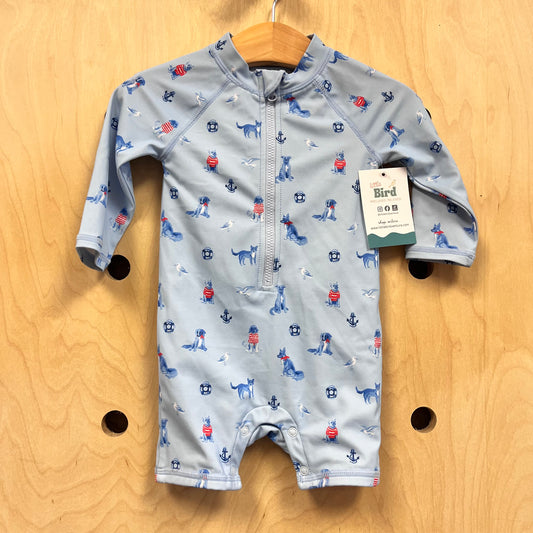 Blue Dogs/Anchors Swim Suit