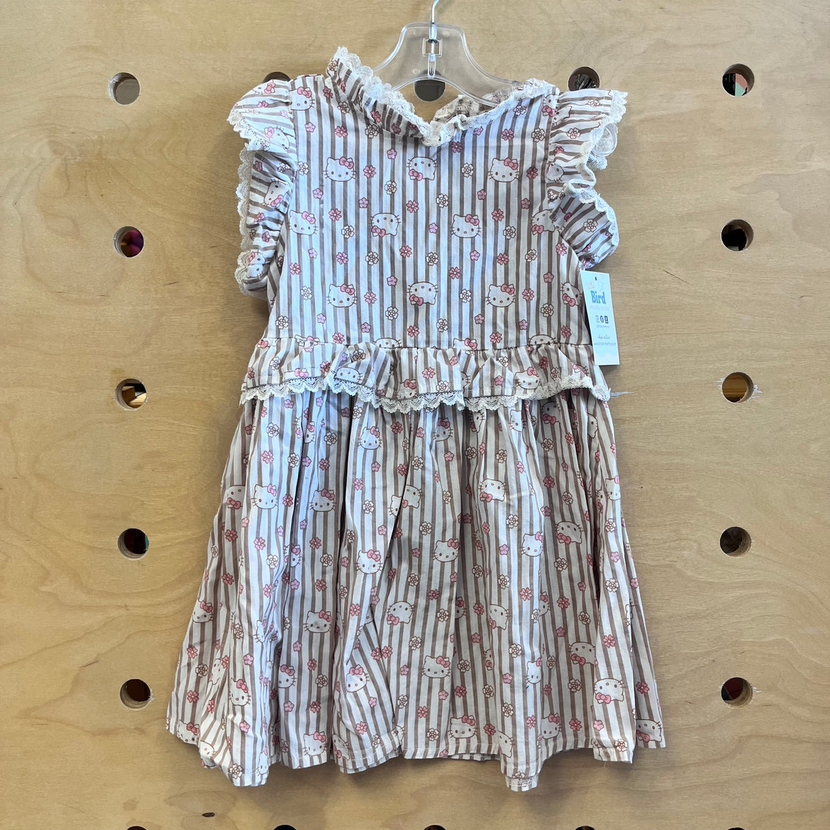Beige Striped Hello Kitty Dress