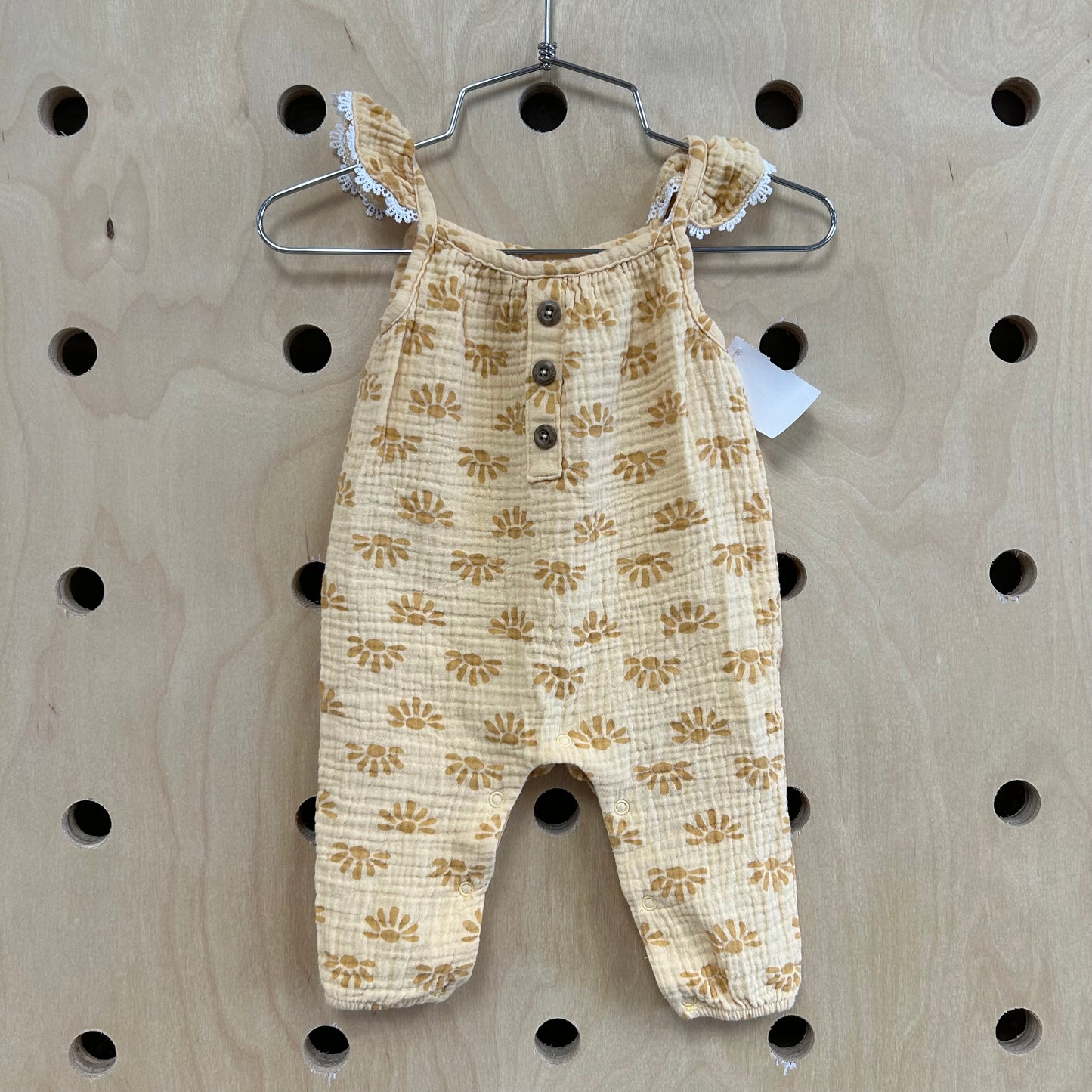 Yellow Gauze Suns Romper