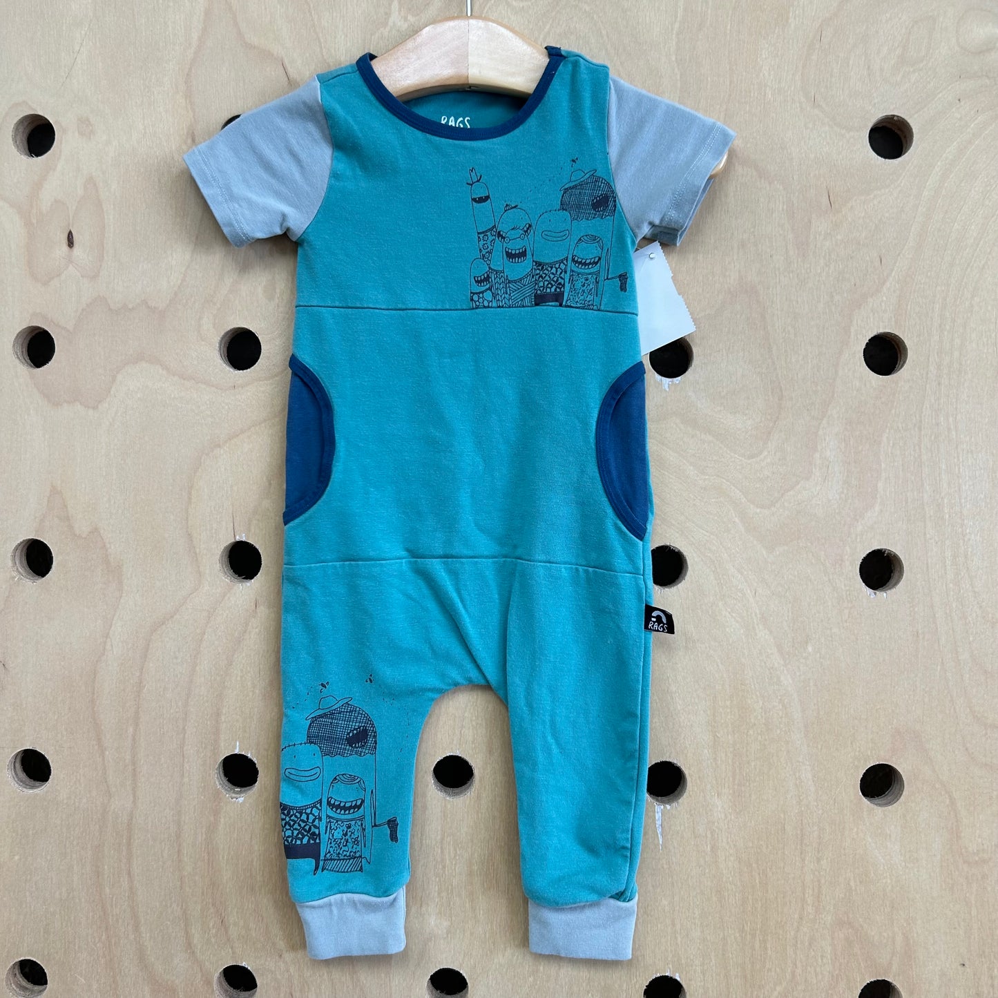 Blue Monsters Romper