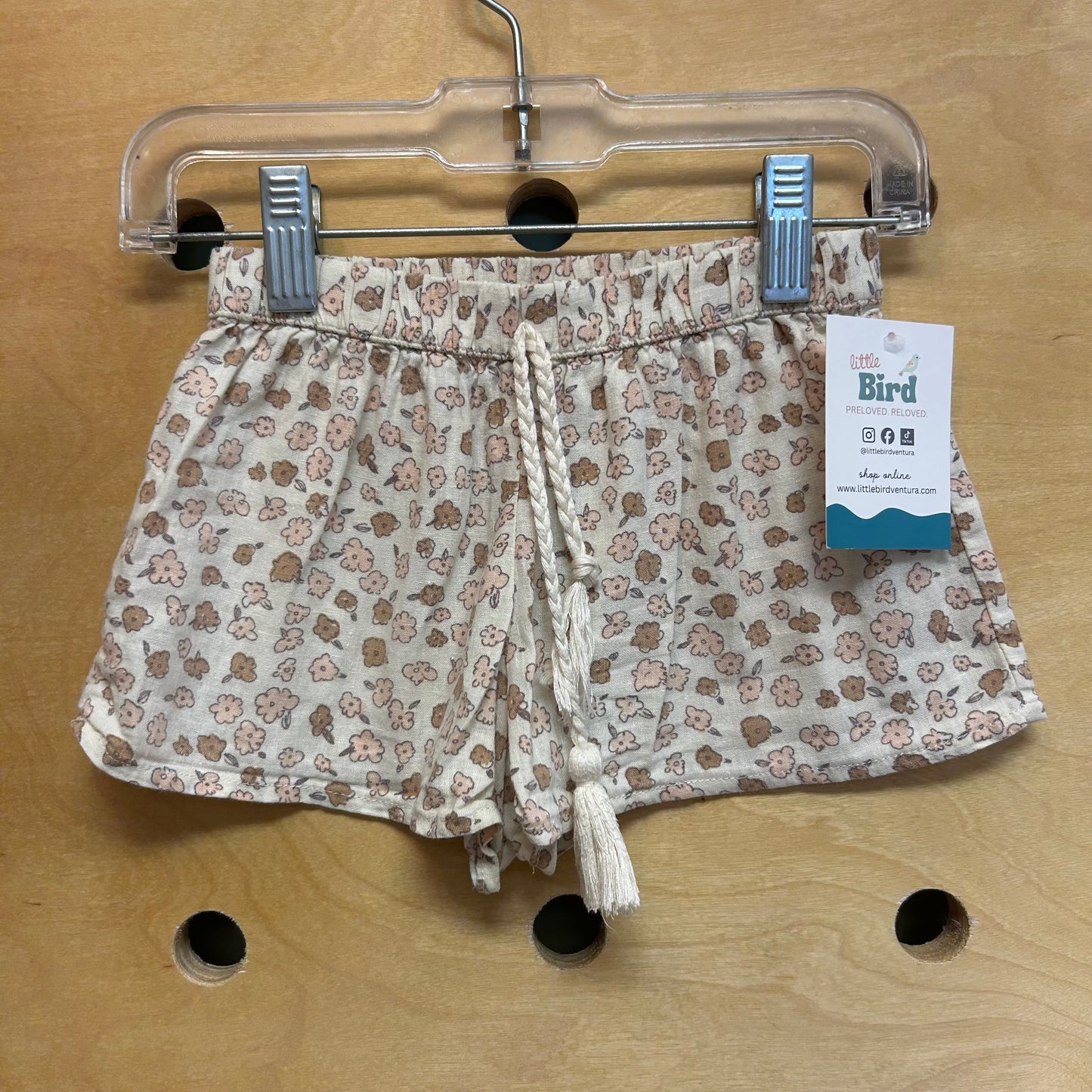 Beige/Pink Floral Shorts