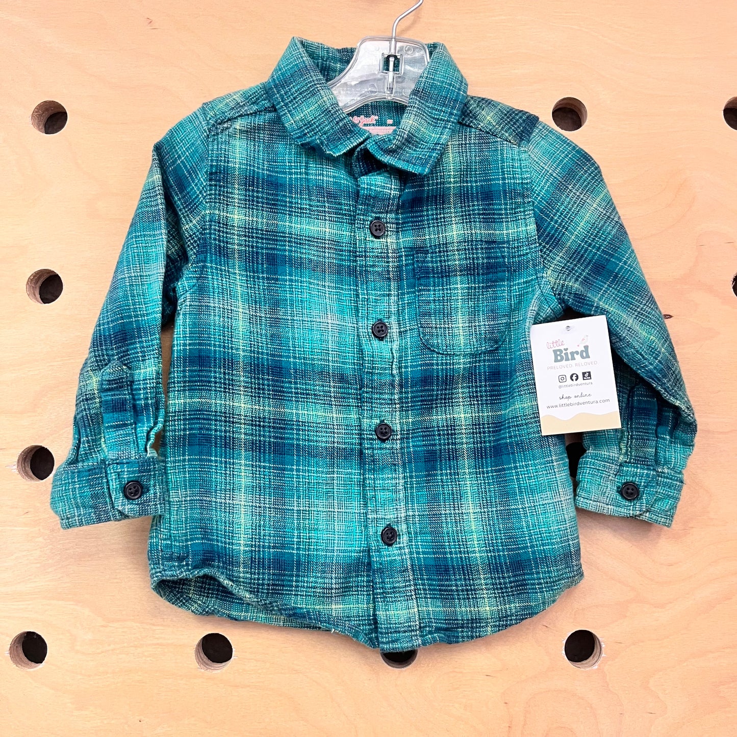 Green/Blue Plaid Flannel