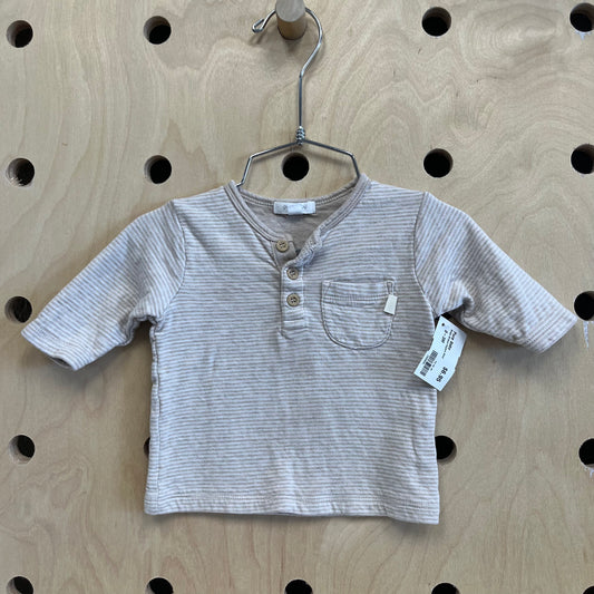 Beige Striped Organic Shirt