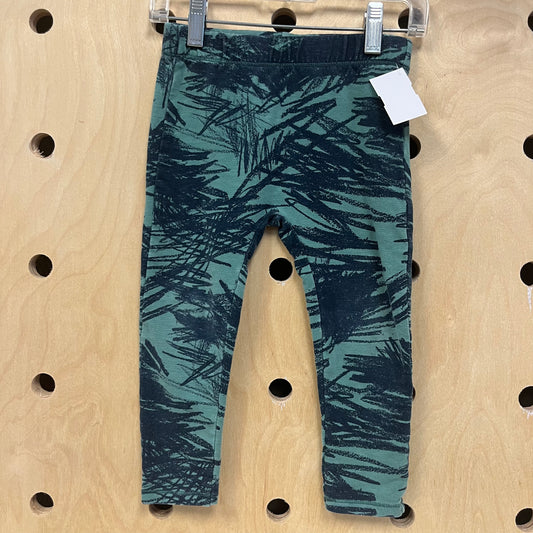 Green Scribble Pants