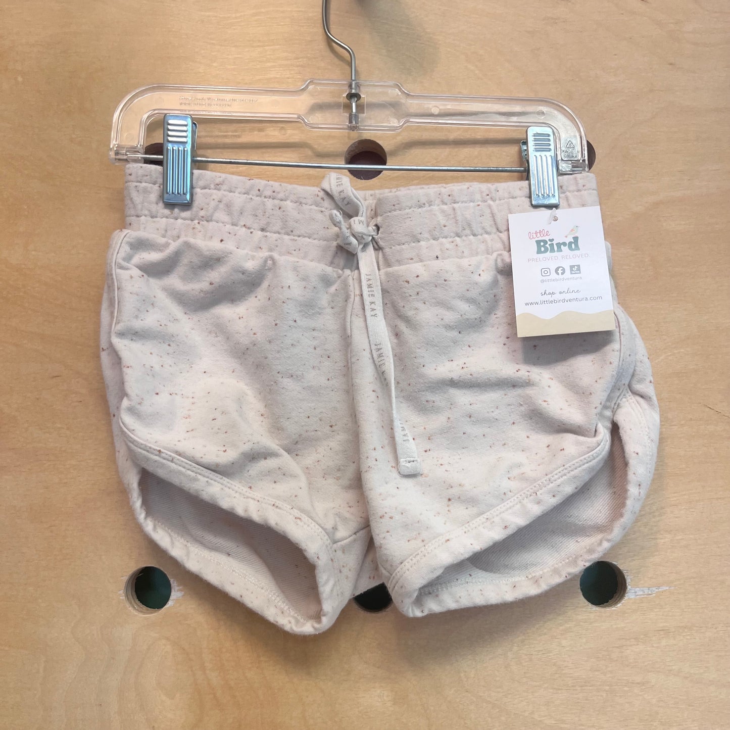 Cream Speckled Shorts