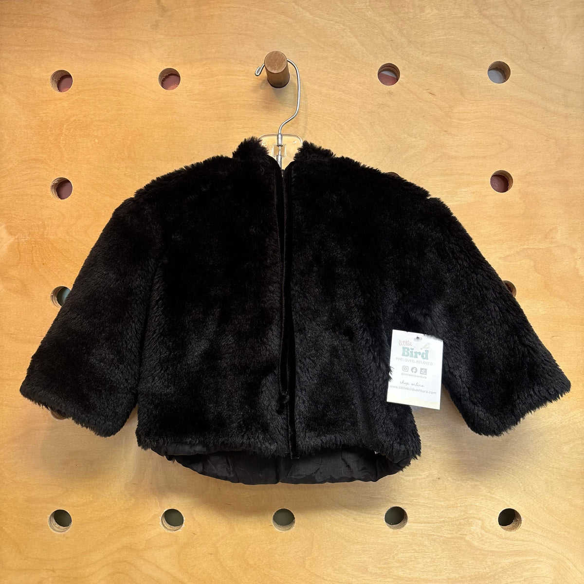 Black Fuzzy Zip Hoodie