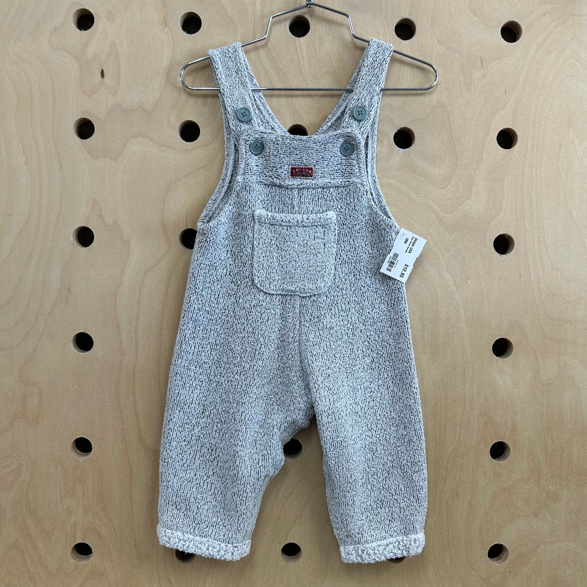 Grey Fleece Overalls