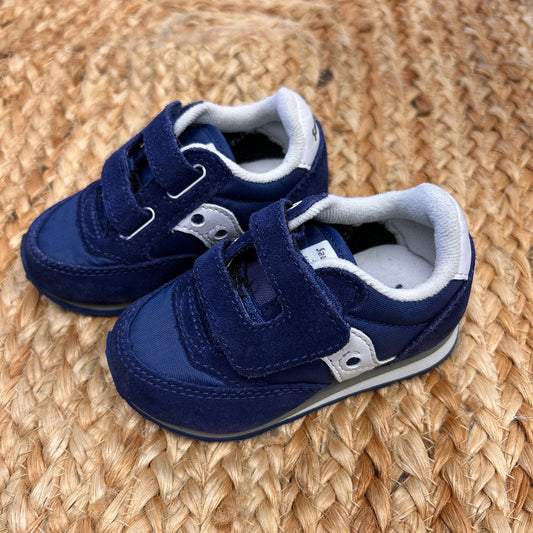 Blue Velcro Suede Shoes
