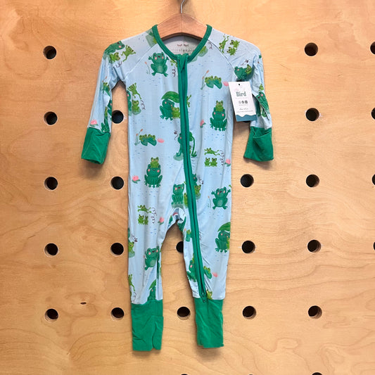 Blue/Green Frogs Bamboo Zippy