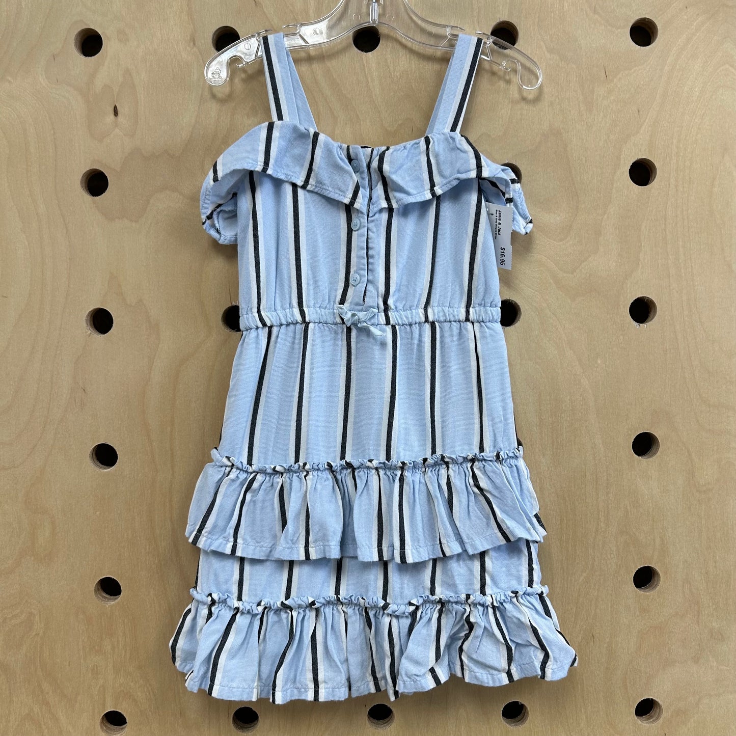 Blue & Grey Striped Dress