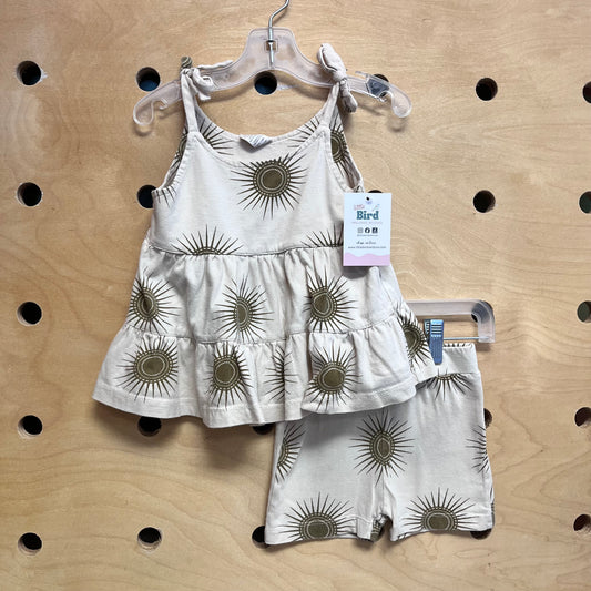 Organic Cream/Gold Suns Outfit