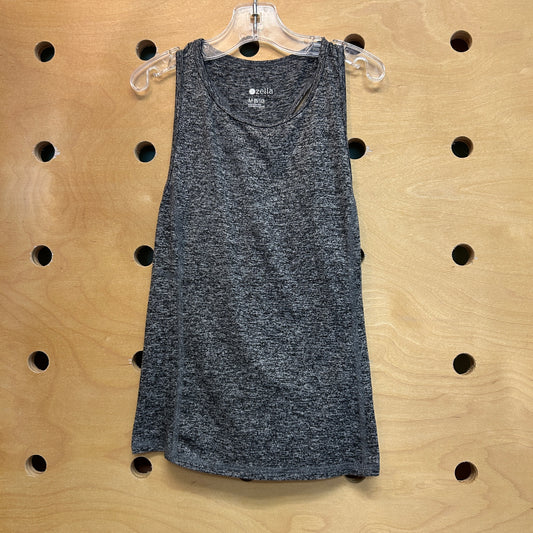 Grey Heathered Active Tank