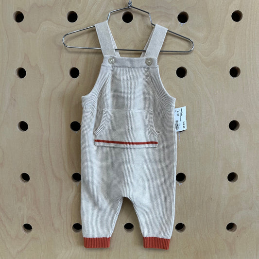 Cream & Orange Knit Romper