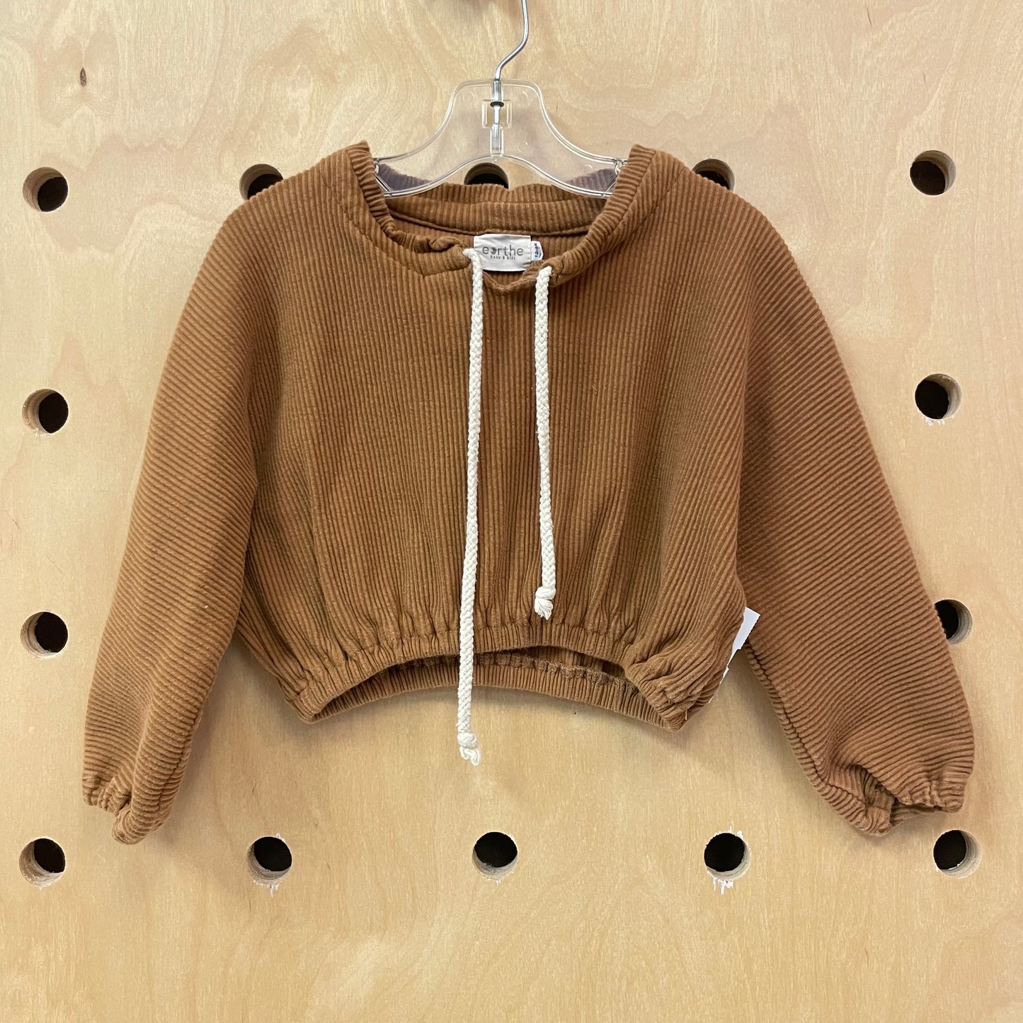 Brown Ribbed Pullover