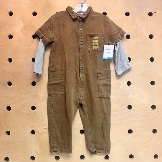 Brown Have Fun in the Sun Coveralls