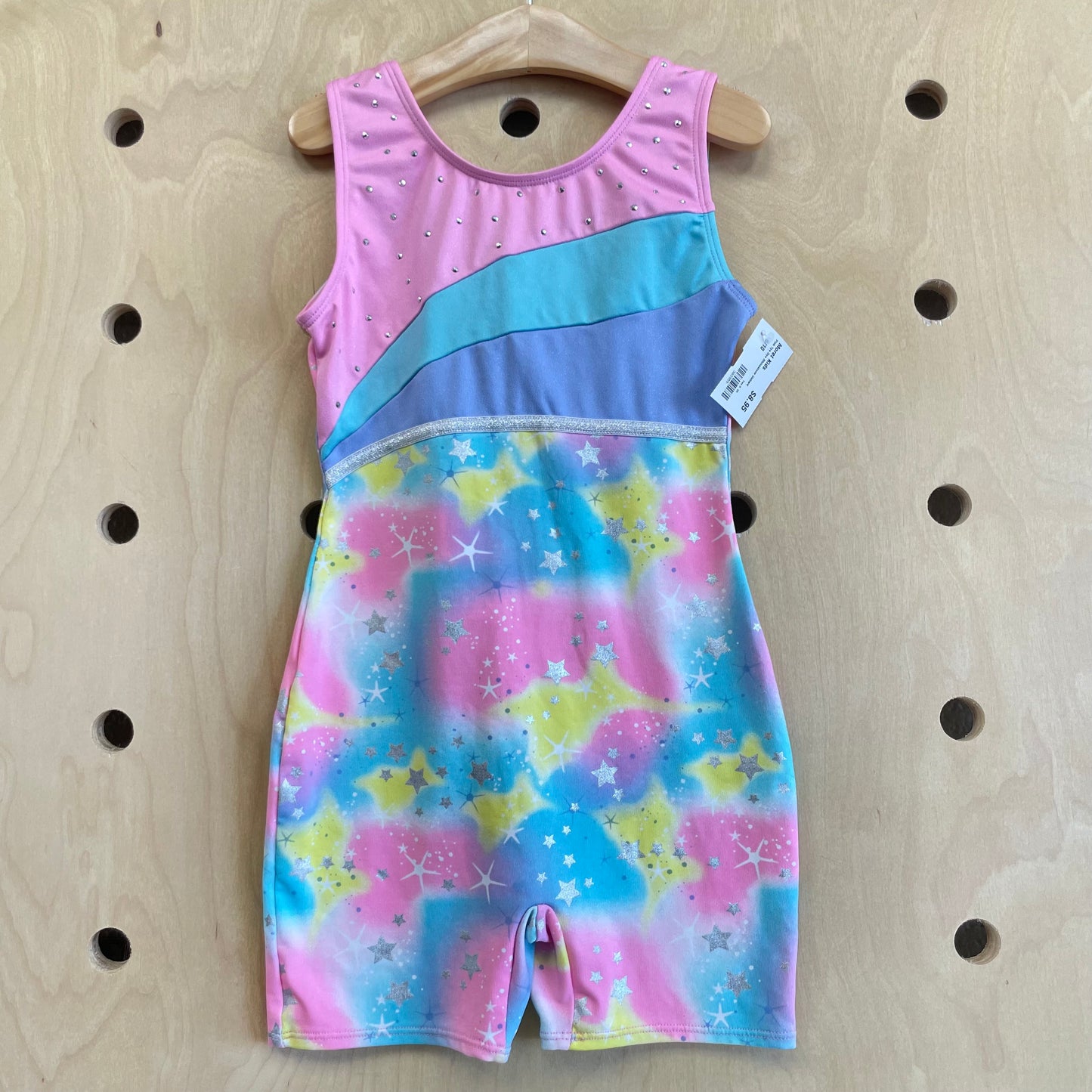 Pink Tye Dye Rhinestone Unitard