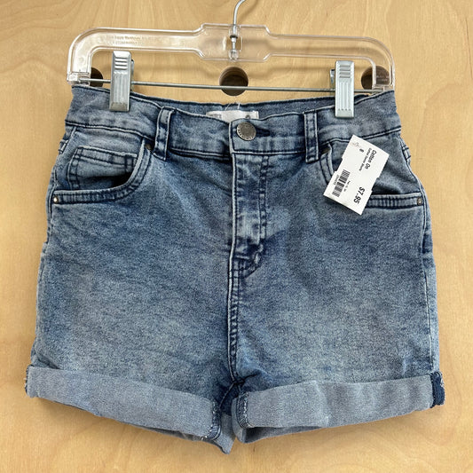 Cuffed Denim Shorts