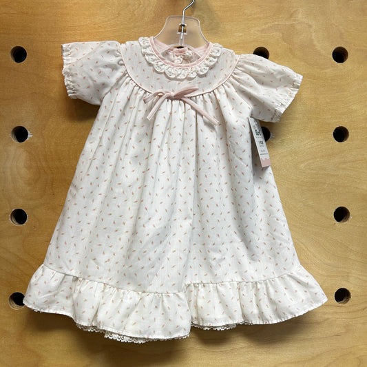Alexis White Floral Dress w/ Lace Trim