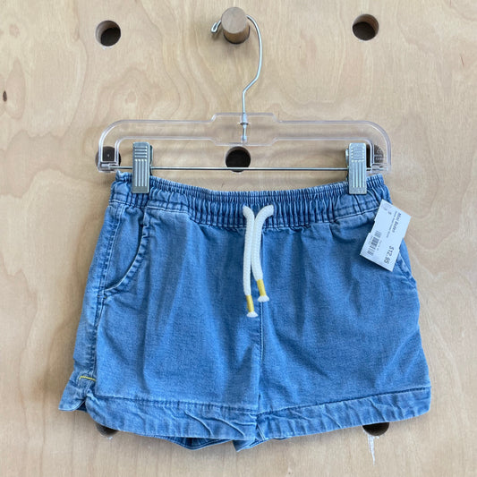 Denim Heart Pocket Shorts