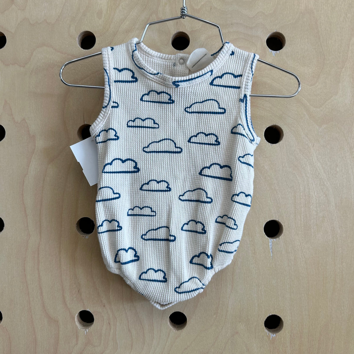 Cream Cloud Waffle Knit Romper