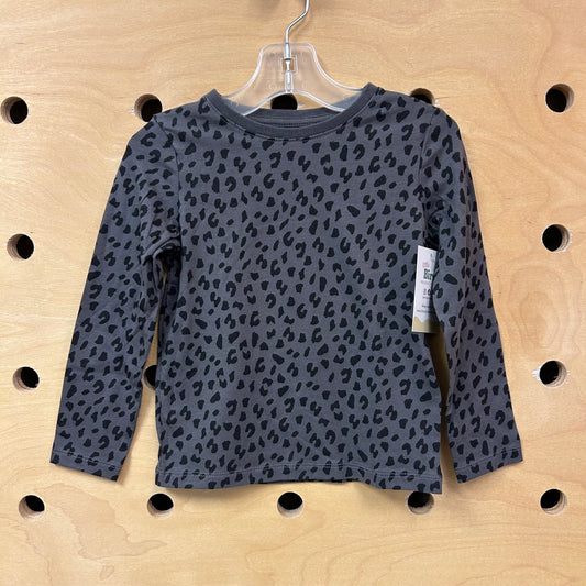 Grey Animal Print Long Sleeve