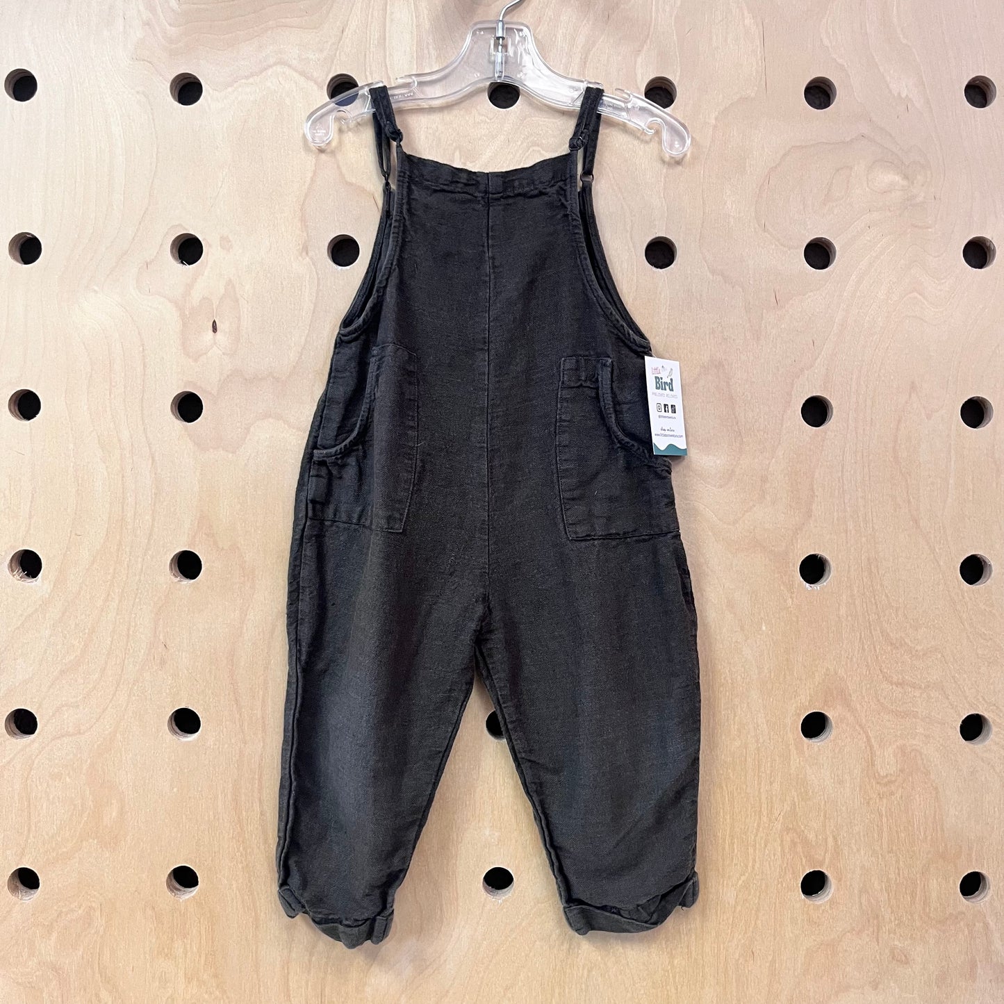 Grey Linen Blend Romper