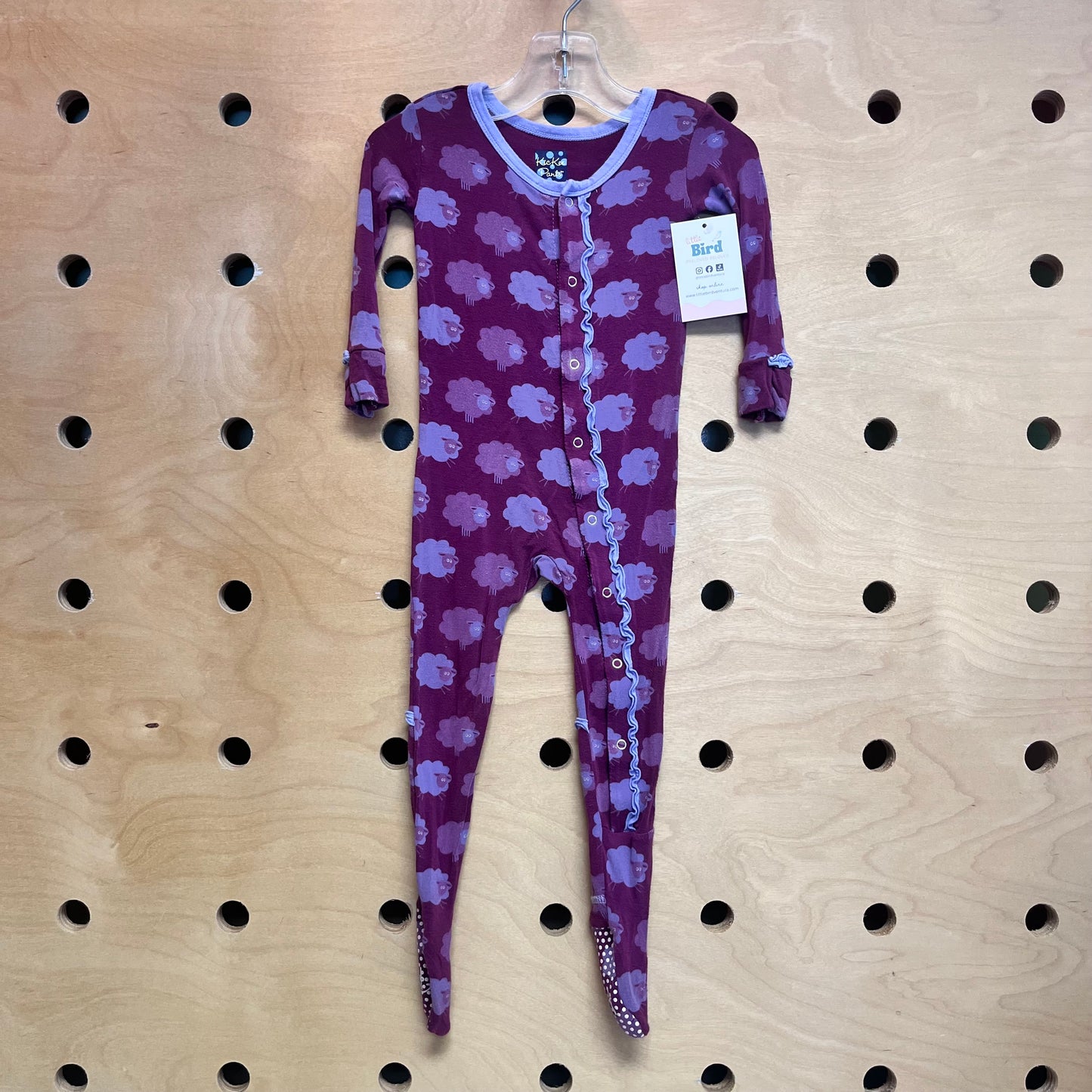 Purple Bamboo Sheep Footies