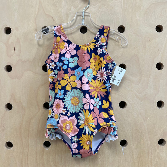 Blue Floral Swimsuit