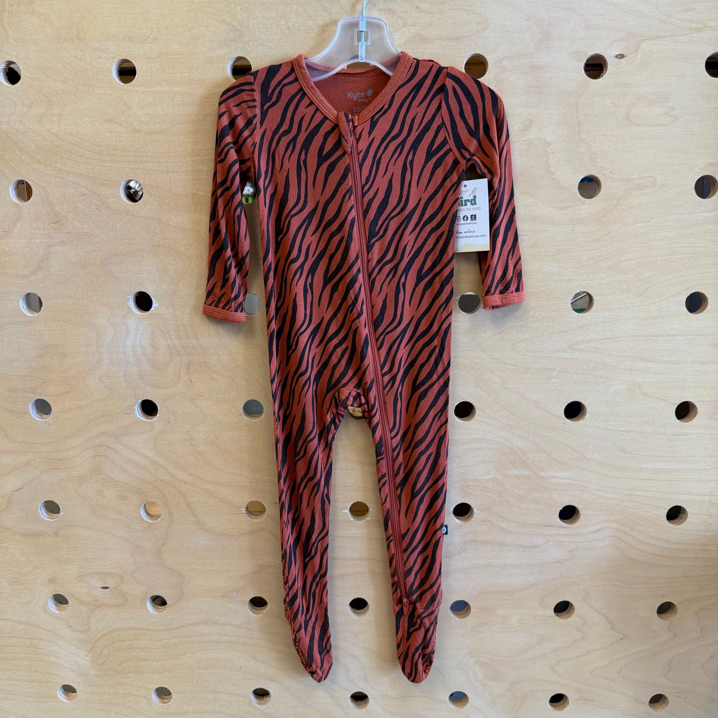 Rust/Black Bamboo Zebra Print Footies