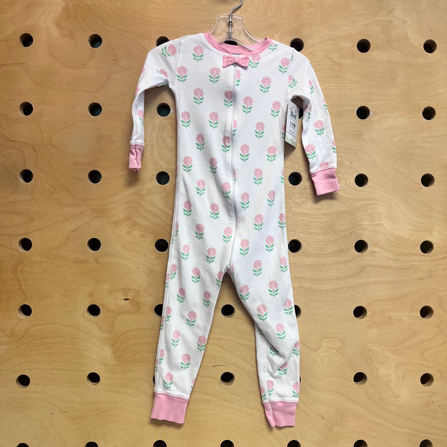 White/Pink Floral Zippy