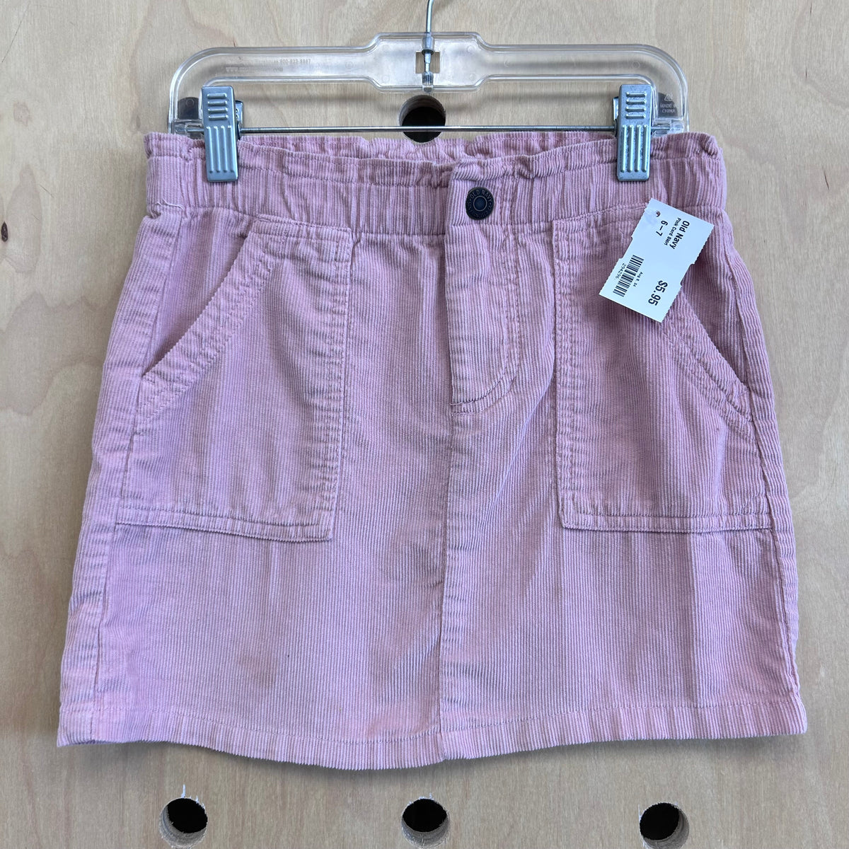 Pink Cord Skirt
