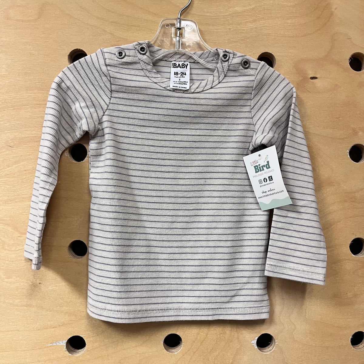 Purple Striped Ribbed Shirt