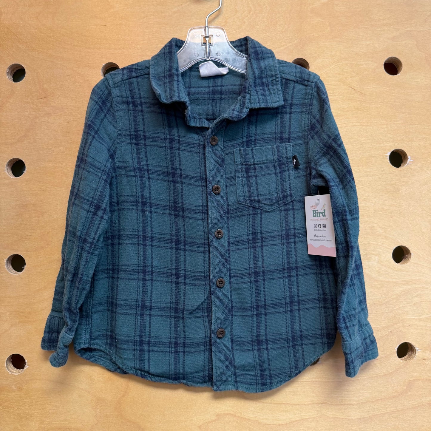 Green/Blue Plaid Button Up